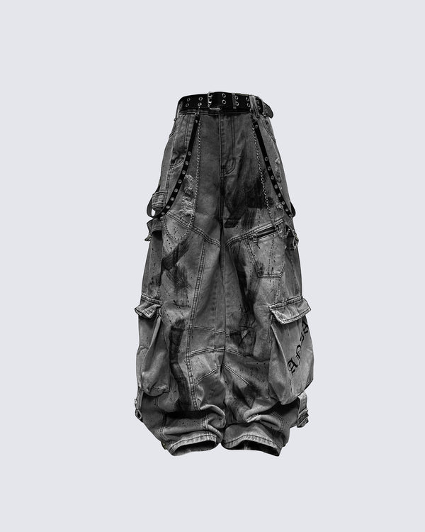 Streetwear Cargo Denim Pants