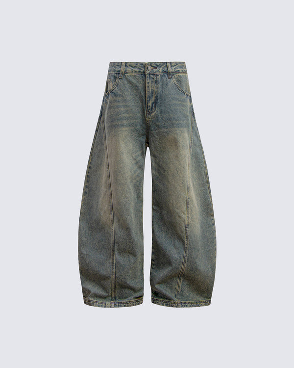 Blade Pants - Distressed Wide-Legged Denim