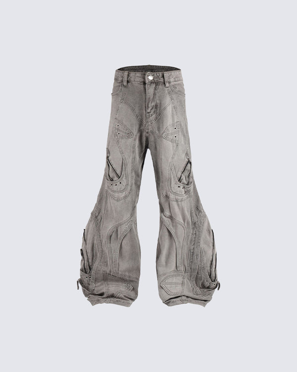 American High-Street Irregular Design Cargo Pants