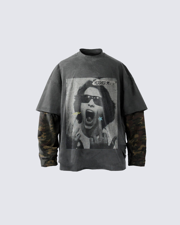 90’s Rebellion Layered Tee – Vintage Chaos Meets Street Grit