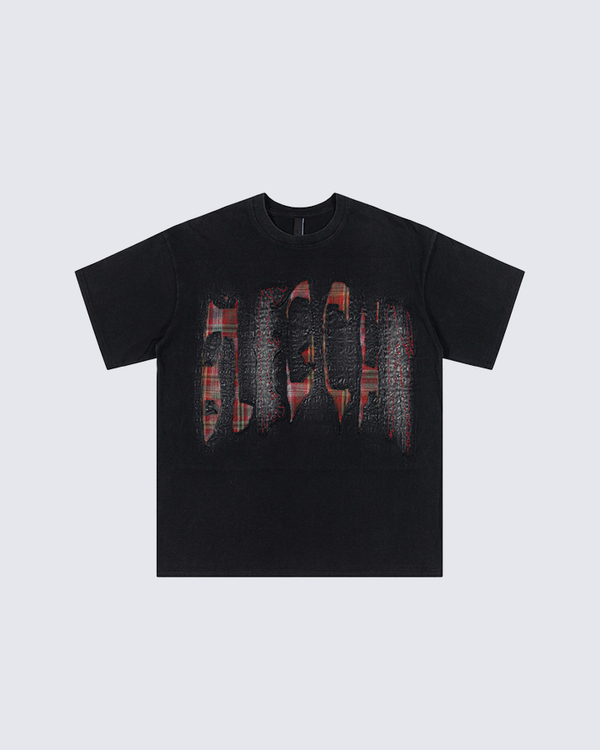 Distressed Letter Patchwork T-Shirt