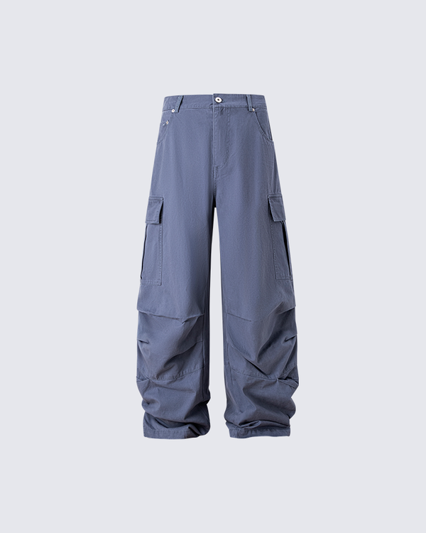 Ruched Hem Multi-Pocket Utility Cargo Pants