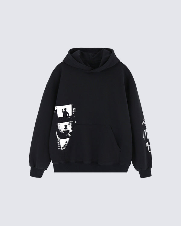 Artistic Print Loose Hoodie