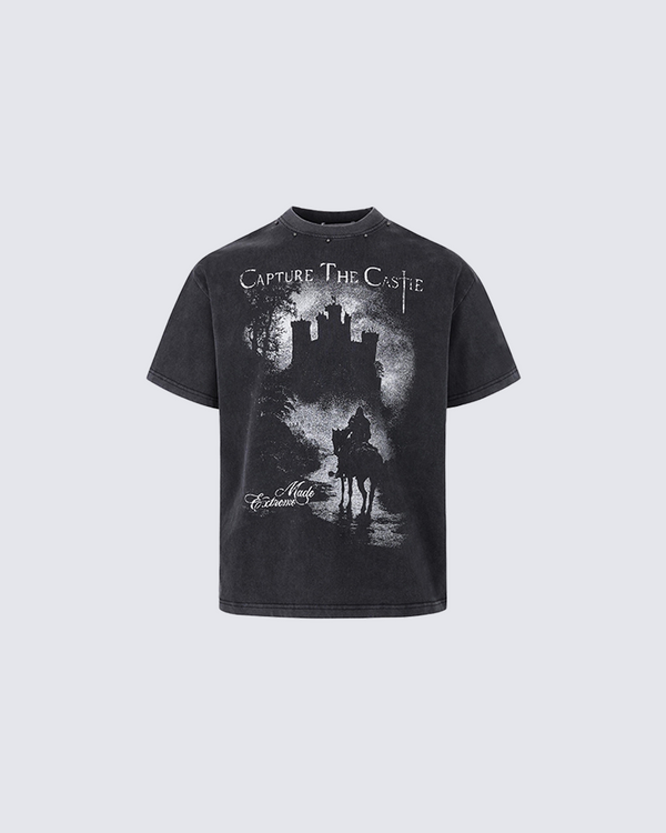Capture The Castle" Vintage Washed Graphic Tee – Knight & Castle Design