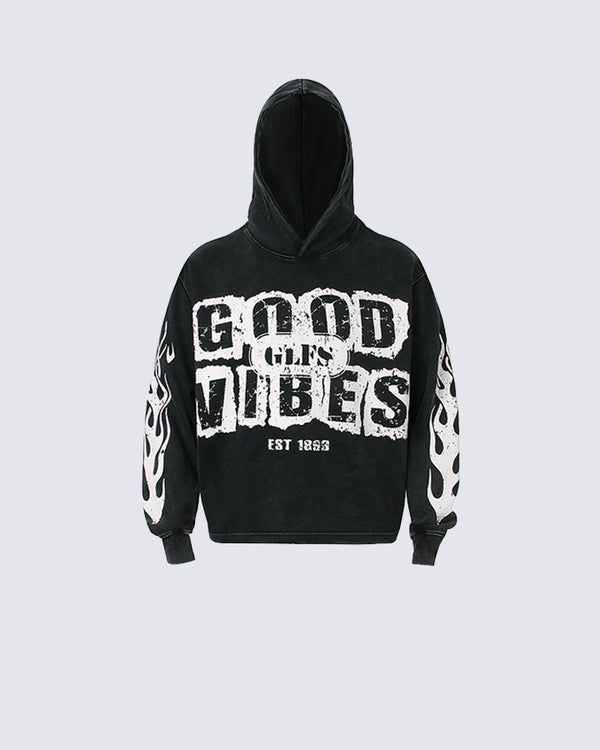 "Good Vibes" Graphic Hoodie