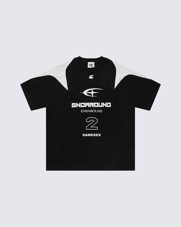 Contrast Panel Print Sports T-shirt