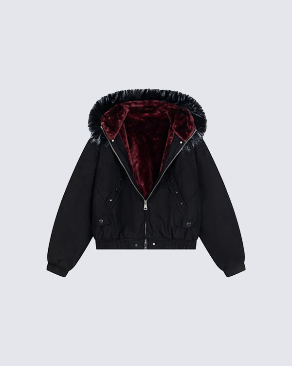 Faux Fur-Lined Hooded Coats