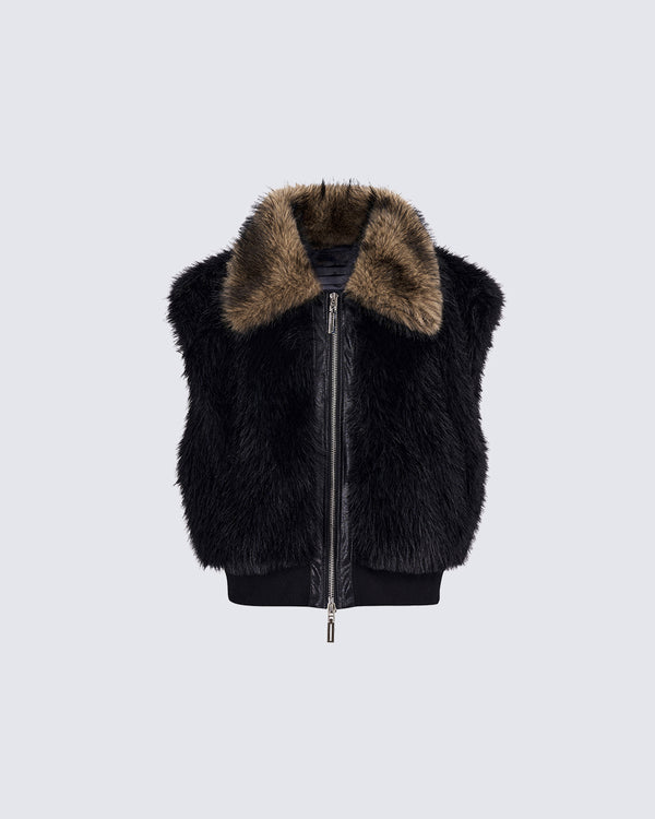 Faux Mink Fur Trendy Vest Jacket