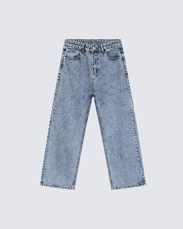 Retro Ins Washed Casual Jeans