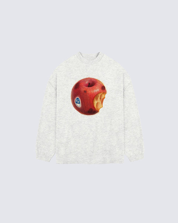 Apple Print Long Sleeve Top