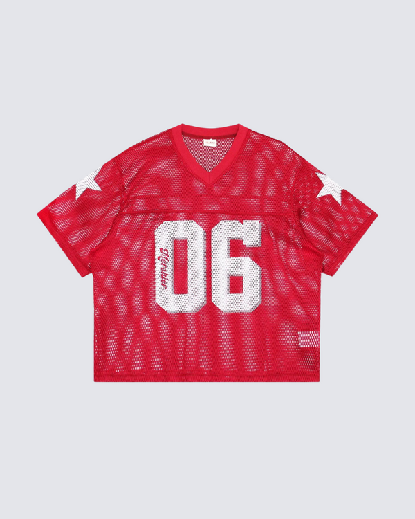 Mesh V-Neck Jersey Tee