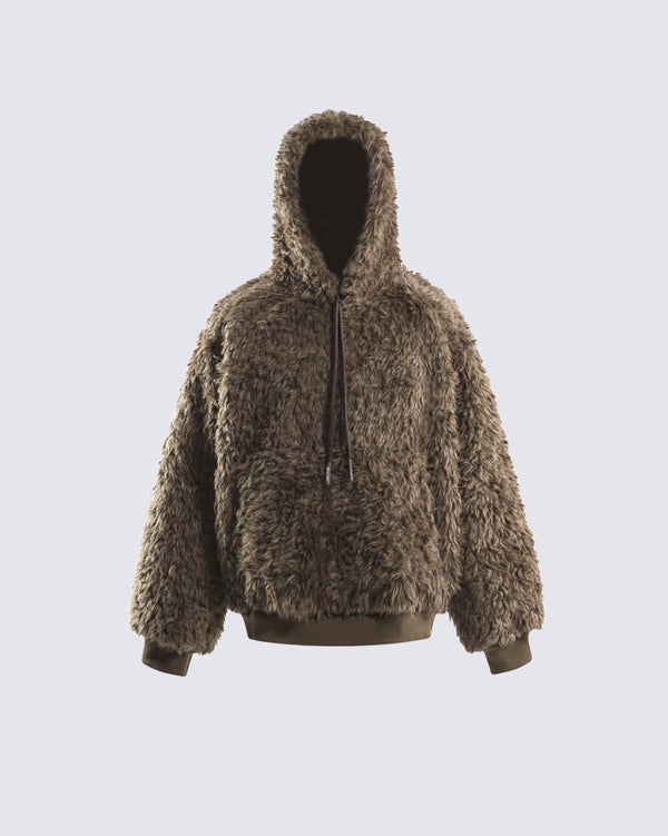 Faux Sherpa Hoodie