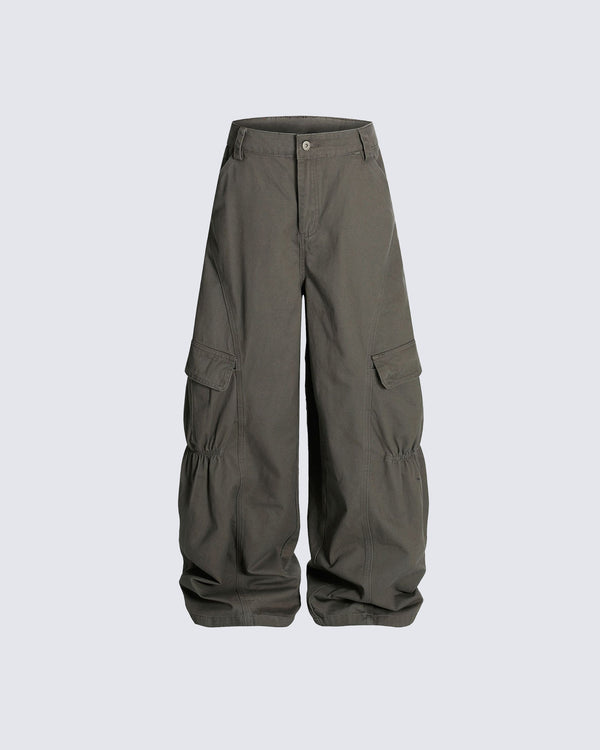 American Retro Loose Wide-Leg Cargo Pants