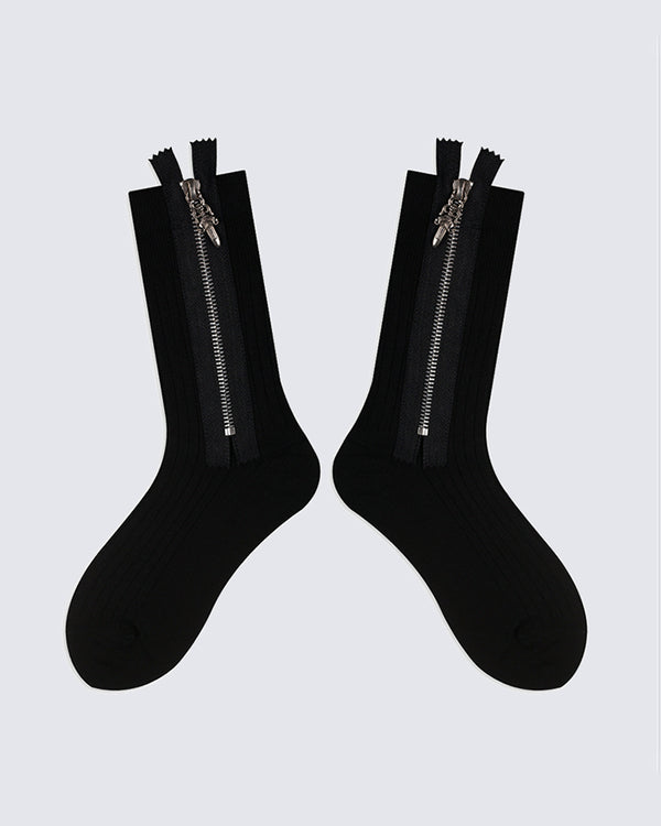 Fashion Zipper Design Socks