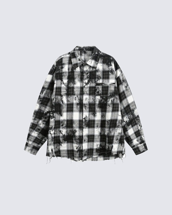 Streetwear Oversized Plaid Versatile Shirt