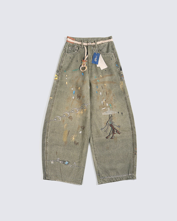 3D Print Curved-Cut Denim Pants
