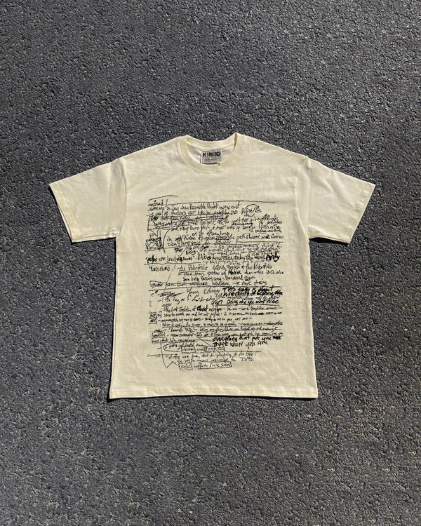 Distressed Letter Print Tee