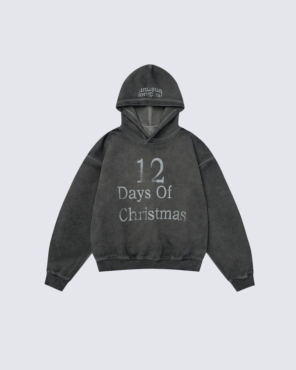 Wasteland Distressed Washed Letter Print Hoodie