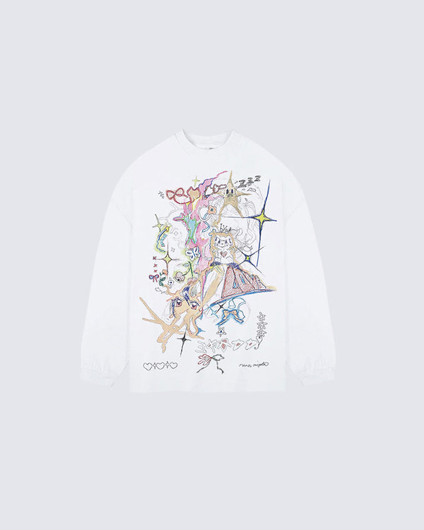 Streetwear Cartoon Graphic Long Sleeve T-Shirt