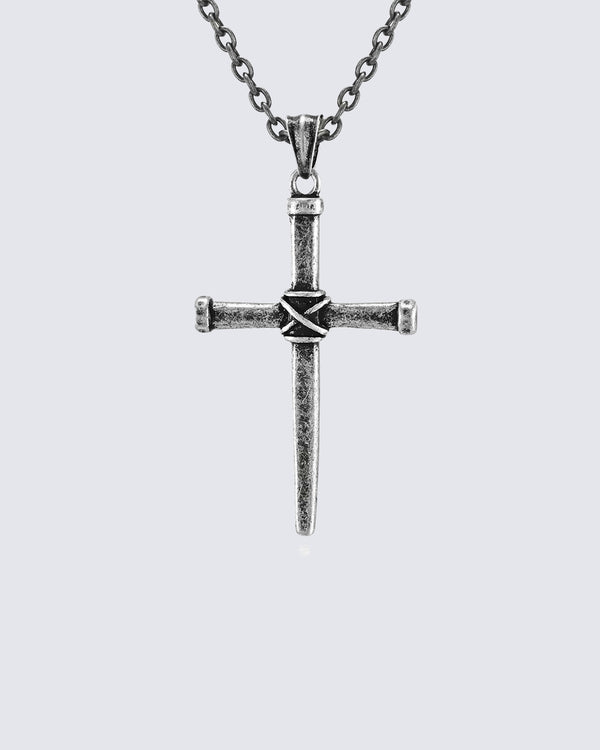 March 2024Vintage Titanium Steel Nail Cross Necklace