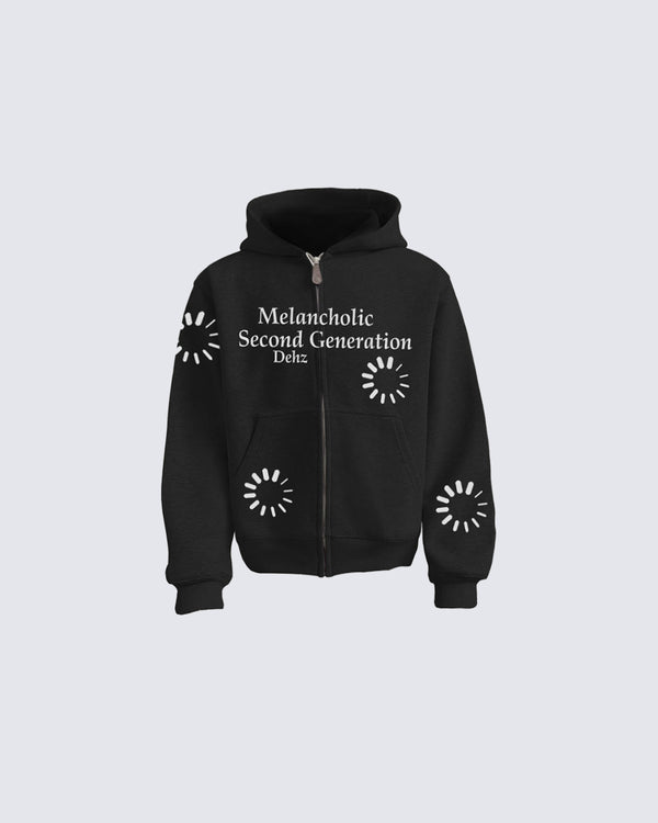 "Melancholy Generation Plan V.03" Heavyweight Cardigan Hoodie