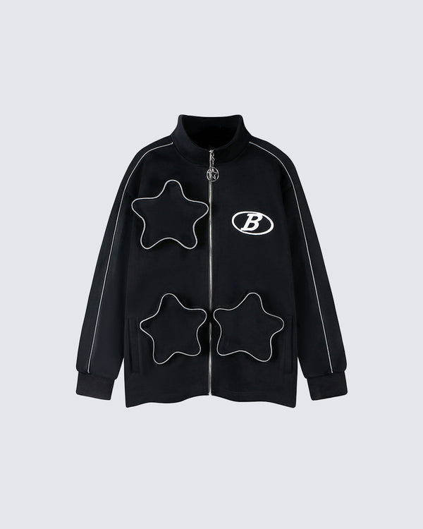Vintage Three-Dimensional Star Techwear Jacket
