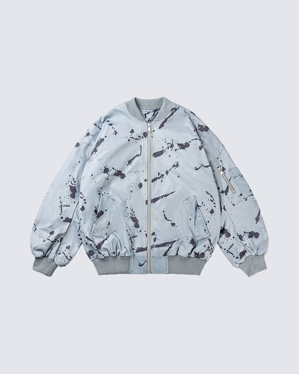 Splatter-Pattern Bomber Jacket