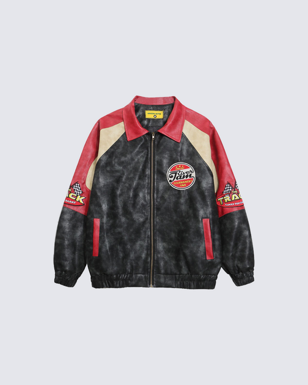 Color-Blocked Racing Jacket