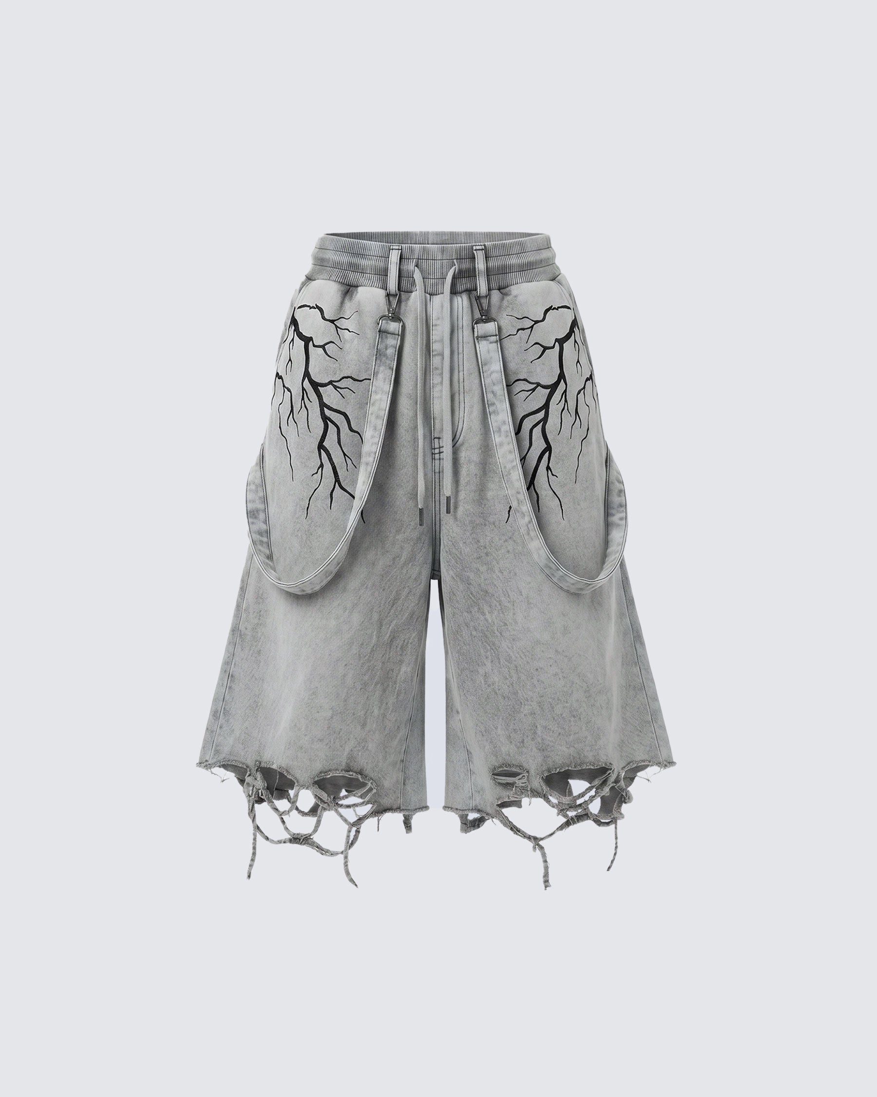LIGHTNING Series | New Strap Wide-Leg Shorts – KIIKIO
