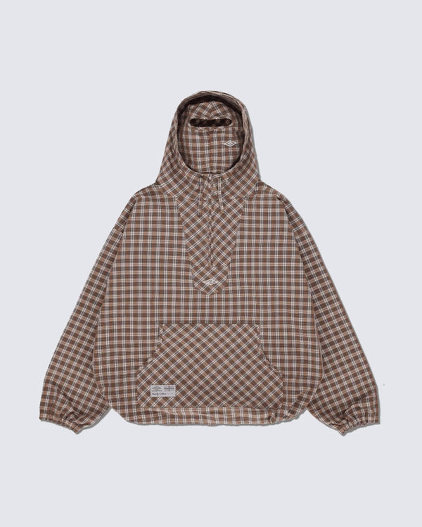 Retro Double-Hood Plaid Pullover Hoodie