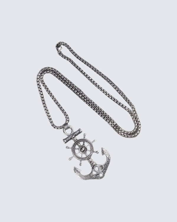 Men’s Fashion Anchor Pendant Necklace