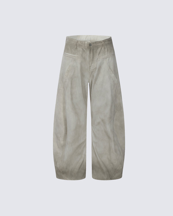 Minimalist Wide-Leg Scimitar Pants