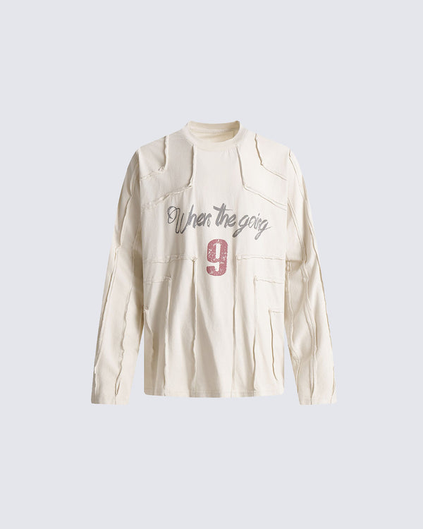 Street Style Varsity Long Sleeve Sweatshirt