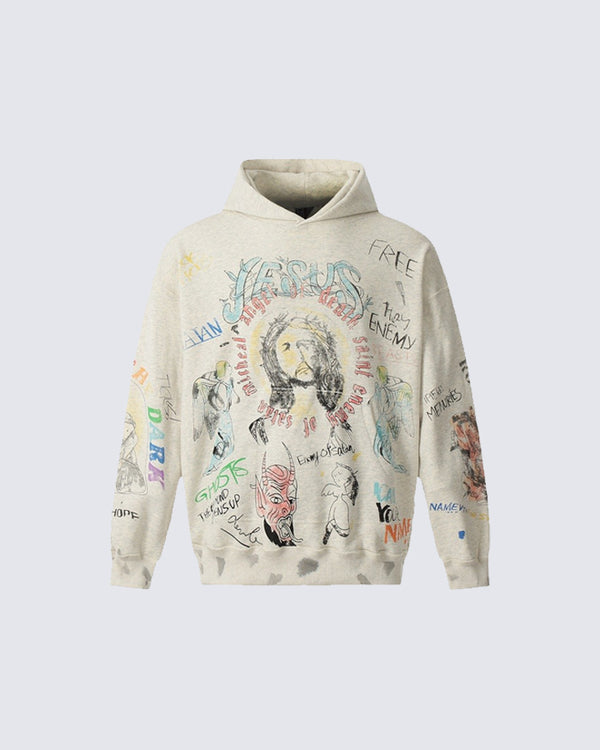 Graffiti Hand-Painted Hoodie