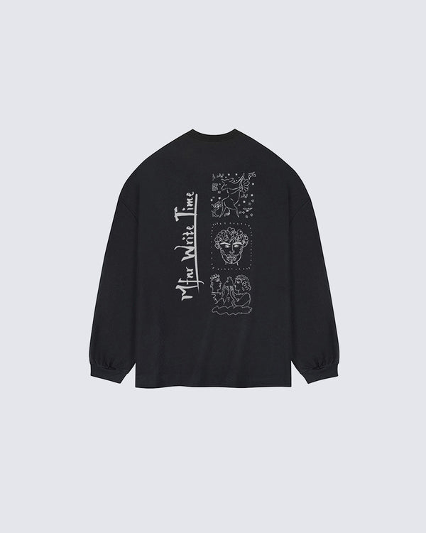 Vintage Street Niche Graphic Long Sleeve T-Shirt