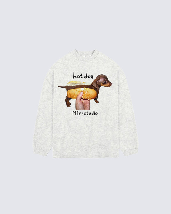 Playful Puppy Print T-Shirt – Casual Versatile Style