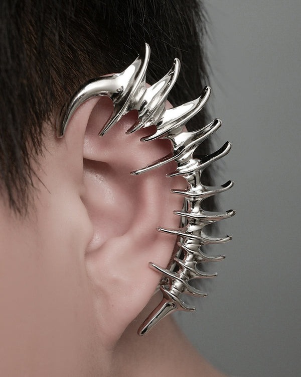 Spine Bone-Inspired Non-Pierced Ear Cuff