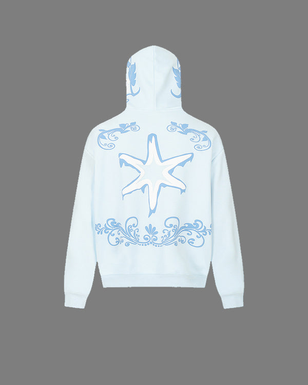 Floral Star Print Hoodie