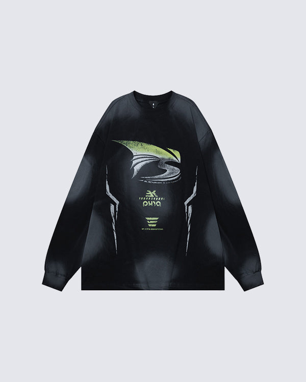 American Street Style Oversized Long Sleeve T-Shirt