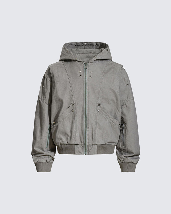 Autumn High Street Washed Hooded Jacket