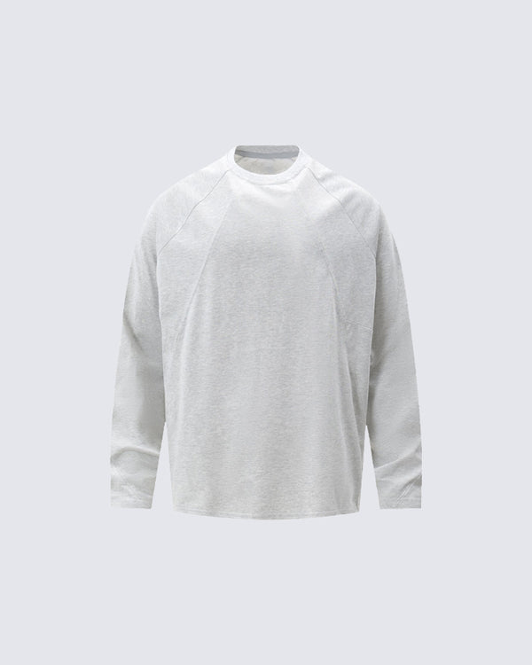 Simple Division Solid Color Long Sleeve Base Shirt