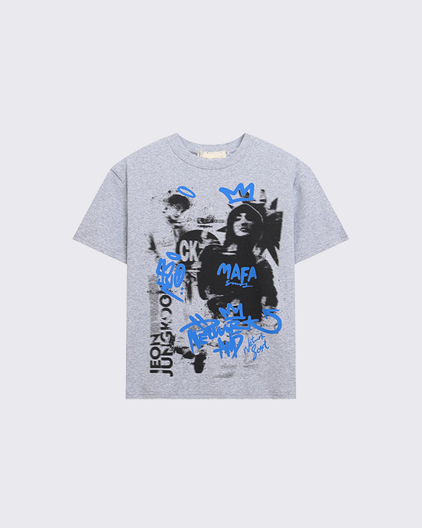Graffiti Graphic T-Shirt with "Mafa" Print - Streetwear Style