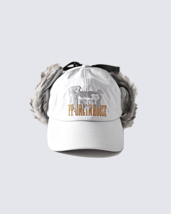 Puppy Embroidery Plush Dual-Wear Couple Cap