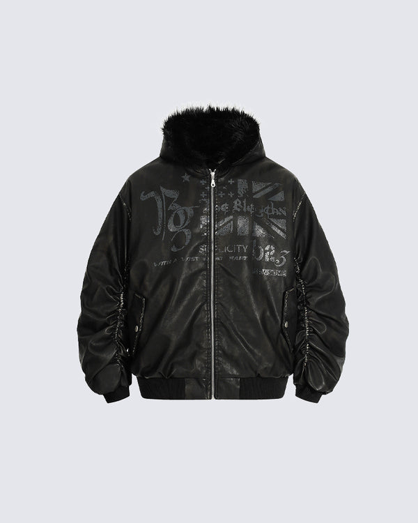 Autumn Winter New Fur Collar Bomber Jacket