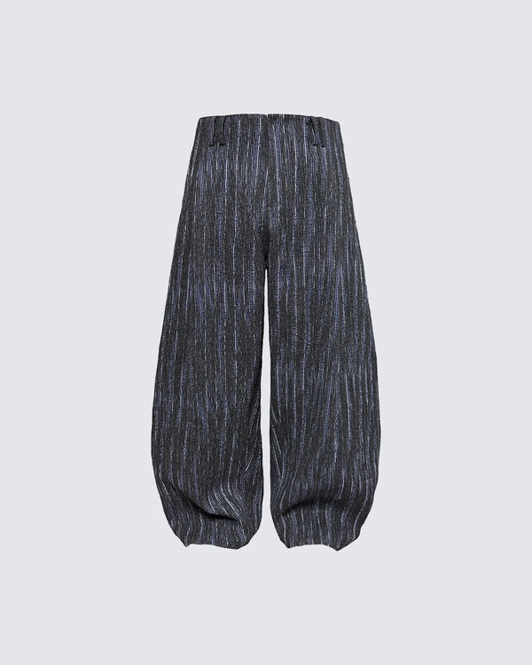 European-American Waterfall Pleated Scimitar Pants