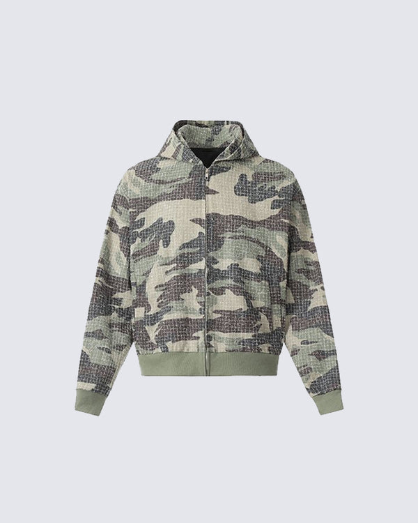 Camouflage Full Zip Hoodie