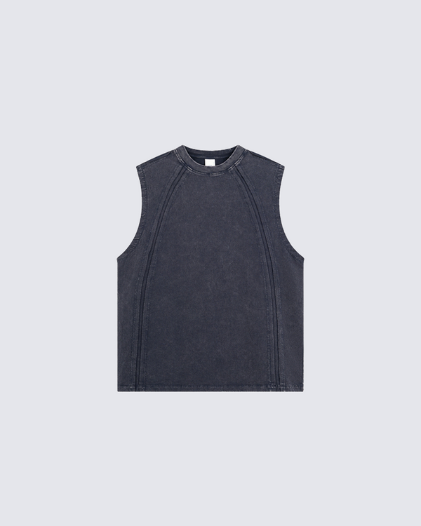 Denim Sleeveless Top – Classic Washed Look