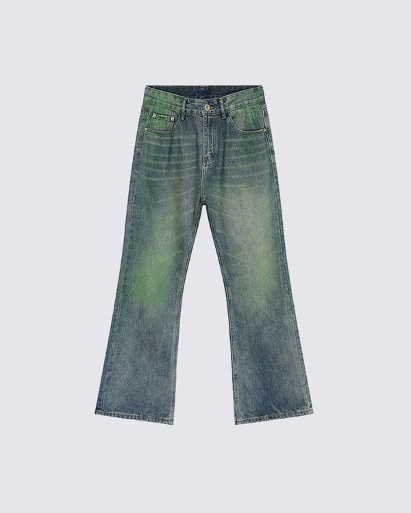 Retro Clean Fit Micro-Flared Jeans