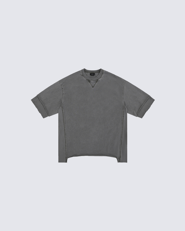 Oversized Vintage-Wash T-shirt - Gray