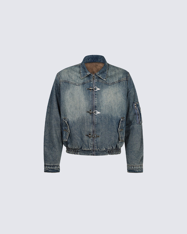 Fleece-Lined Denim Jacket
